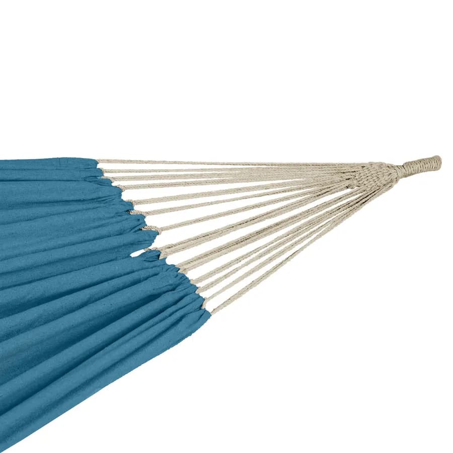 Amaca da giardino 200x80 cm in poliestere blu pavone con sacca - Percy