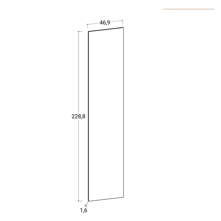Anta 50x229h cm bianco opaco per armadio Ventur