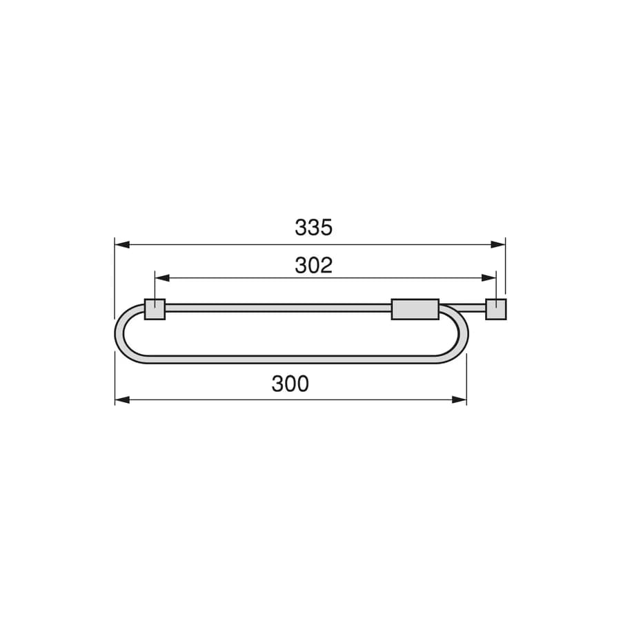 Appendiabiti estraibile 30 cm in acciaio cromo - Sektor
