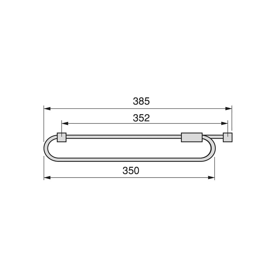 Appendiabiti estraibile 35 cm in acciaio cromo - Sektor