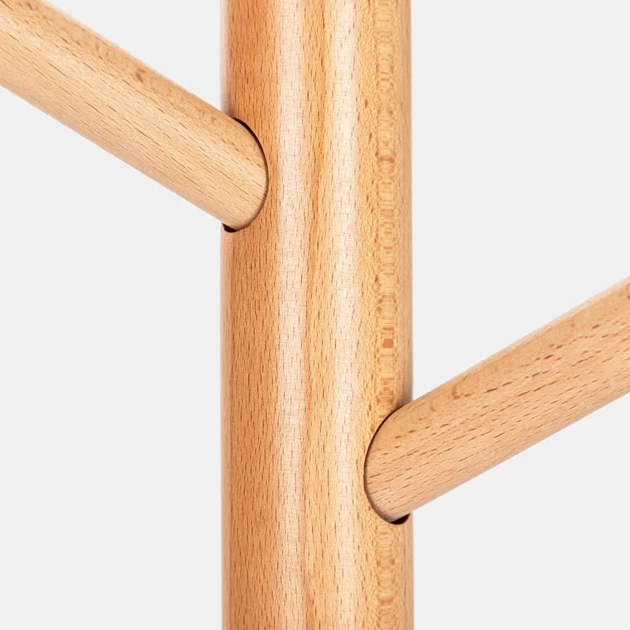Appendiabiti in acciaio nero e legno - Gins