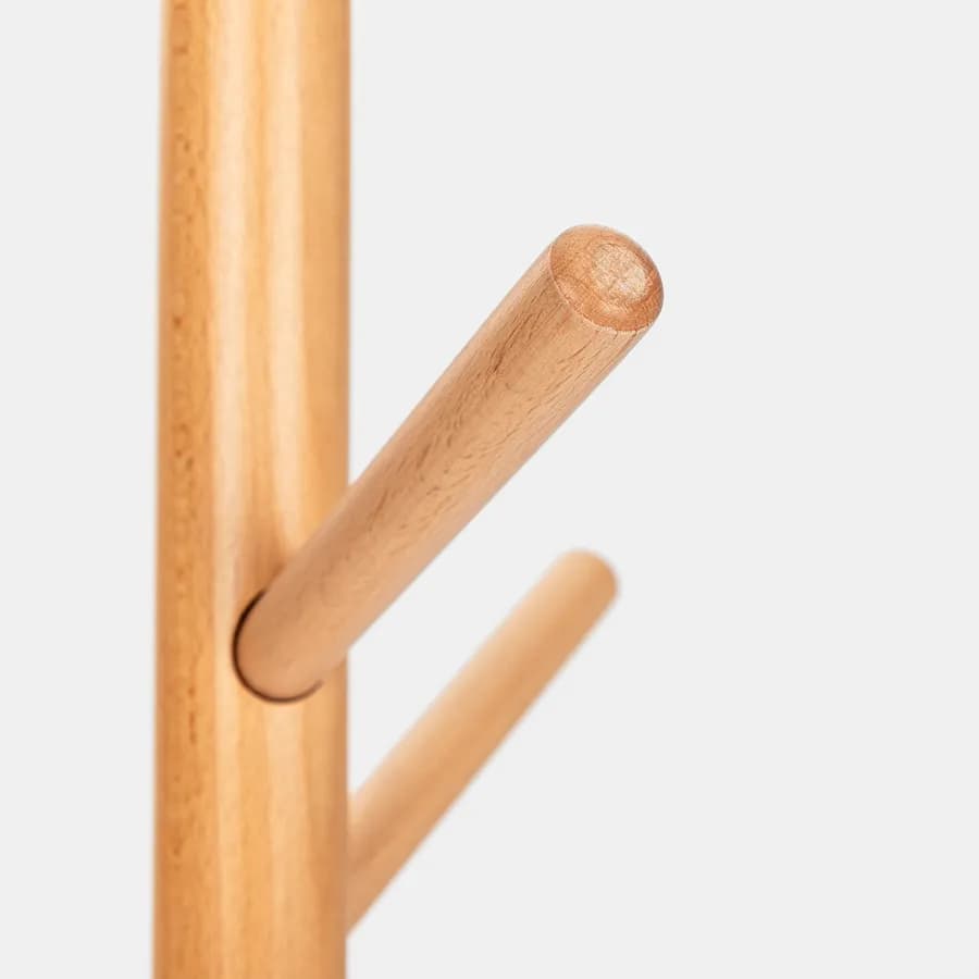 Appendiabiti in acciaio nero e legno - Gins