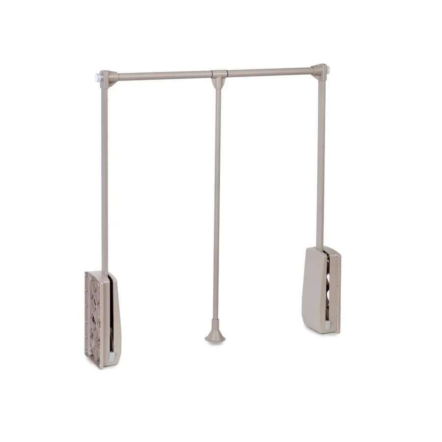 Appendiabiti saliscendi armadio scorrevole larghezza regolabile 83-115 cm grigio pietra - Holden