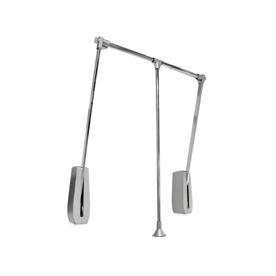 Appendiabiti saliscendi da parete larghezza regolabile 60-83 cm in acciaio cromato lucido - Holden