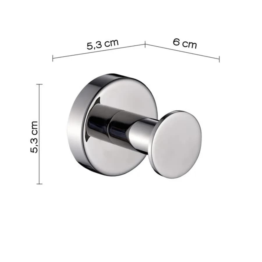 Appendiabiti singolo in acciaio inox cromo - Project di Gedy