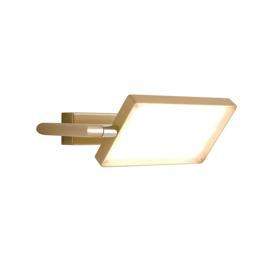 Applique 22,5 cm in alluminio oro e diffusore orientabile