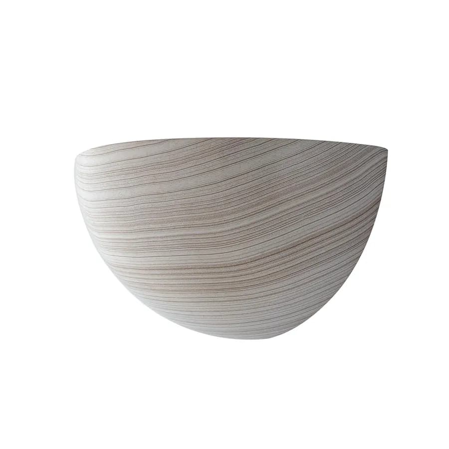 Applique 25x12,5h cm in gesso con finitura rovere sbiancato