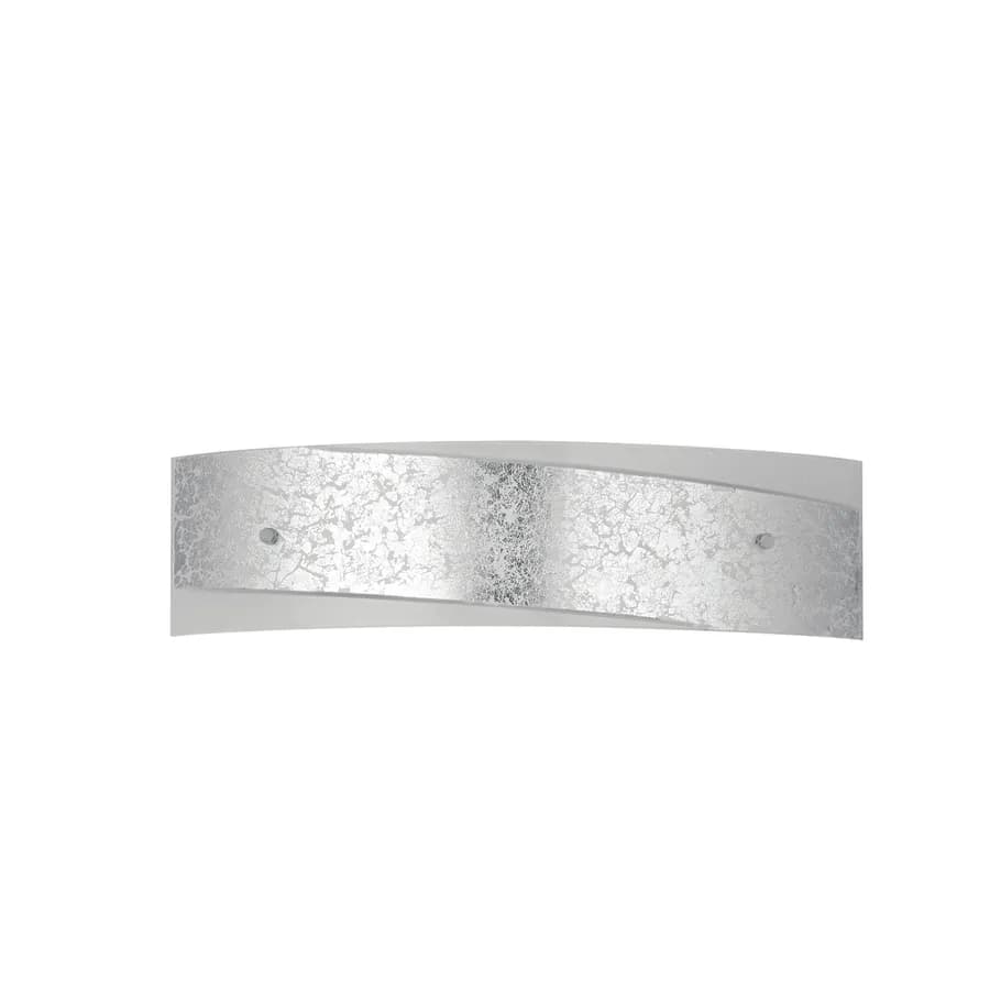 Applique 45x12 cm in vetro e foglia argento