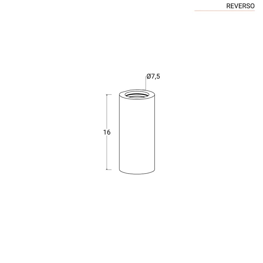 Applique 7,5x16 cm in gesso bianco verniciabile - Reverso