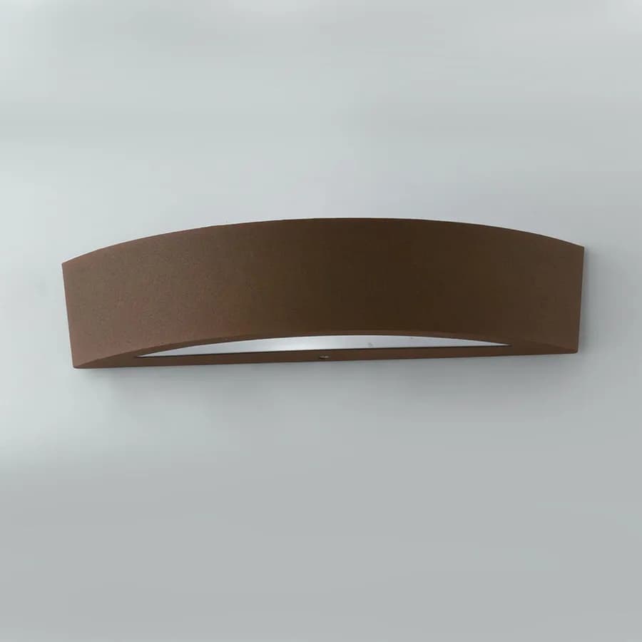 Applique biemissione 36x7,5 cm alluminio marrone