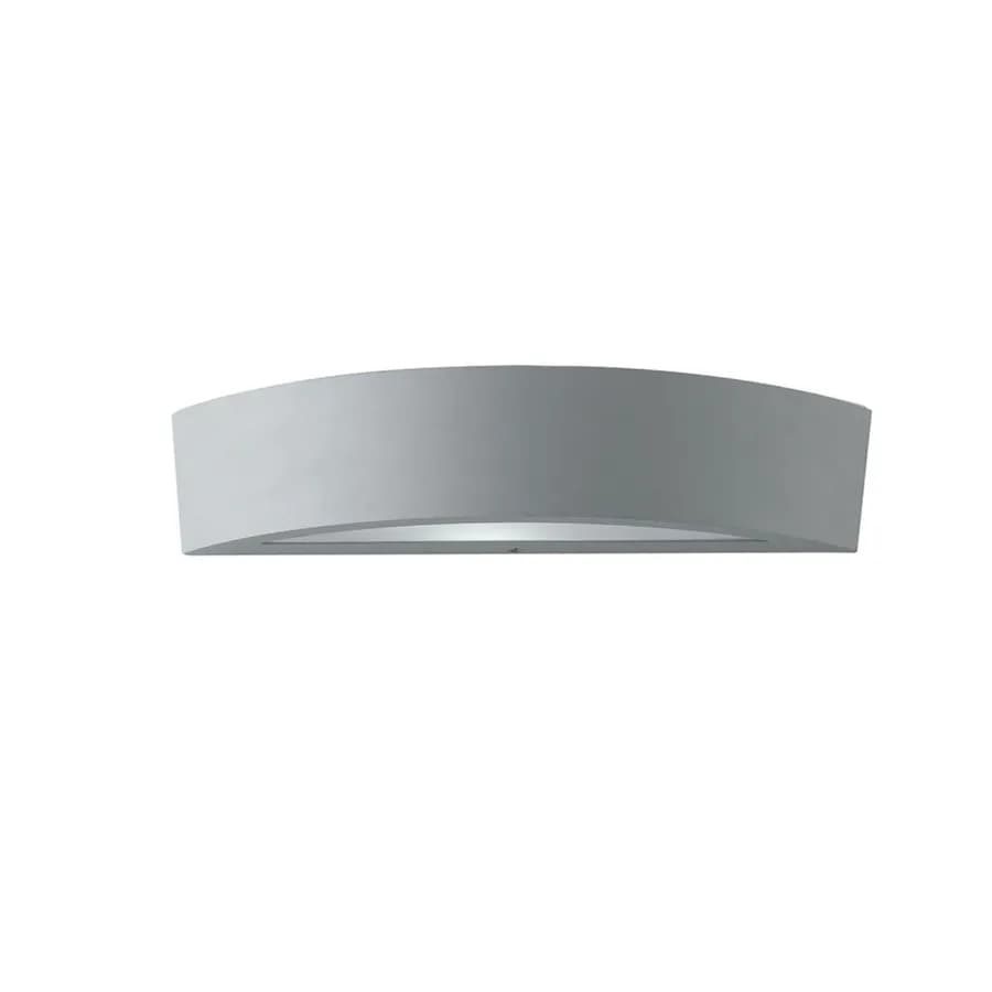 Applique biemissione 36x7,5 cm alluminio silver