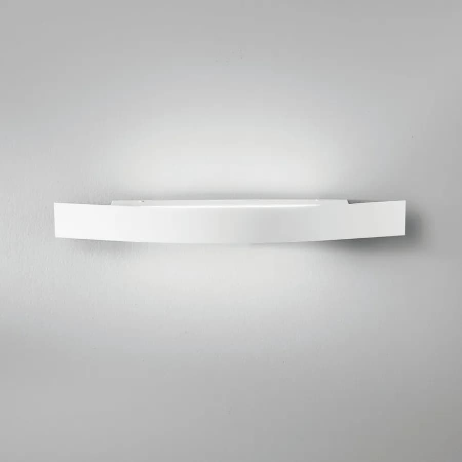 Applique da parete 60x8,5 cm biemissione in metallo bianco
