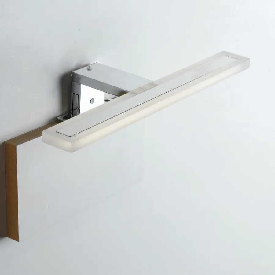 Applique led 30x4,8 cm in alluminio cromo