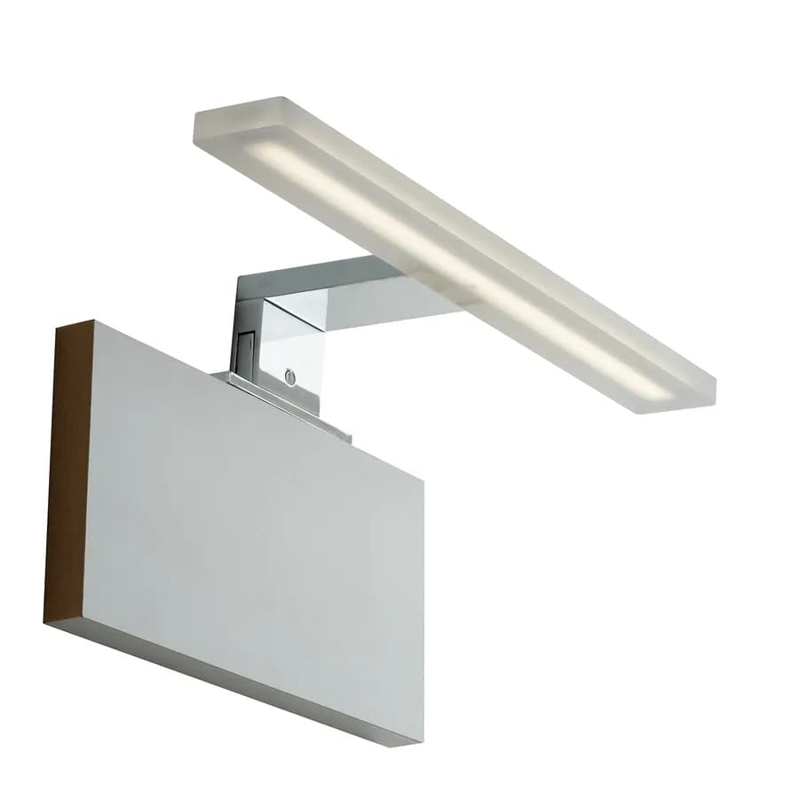 Applique led 30x4,8 cm in alluminio cromo