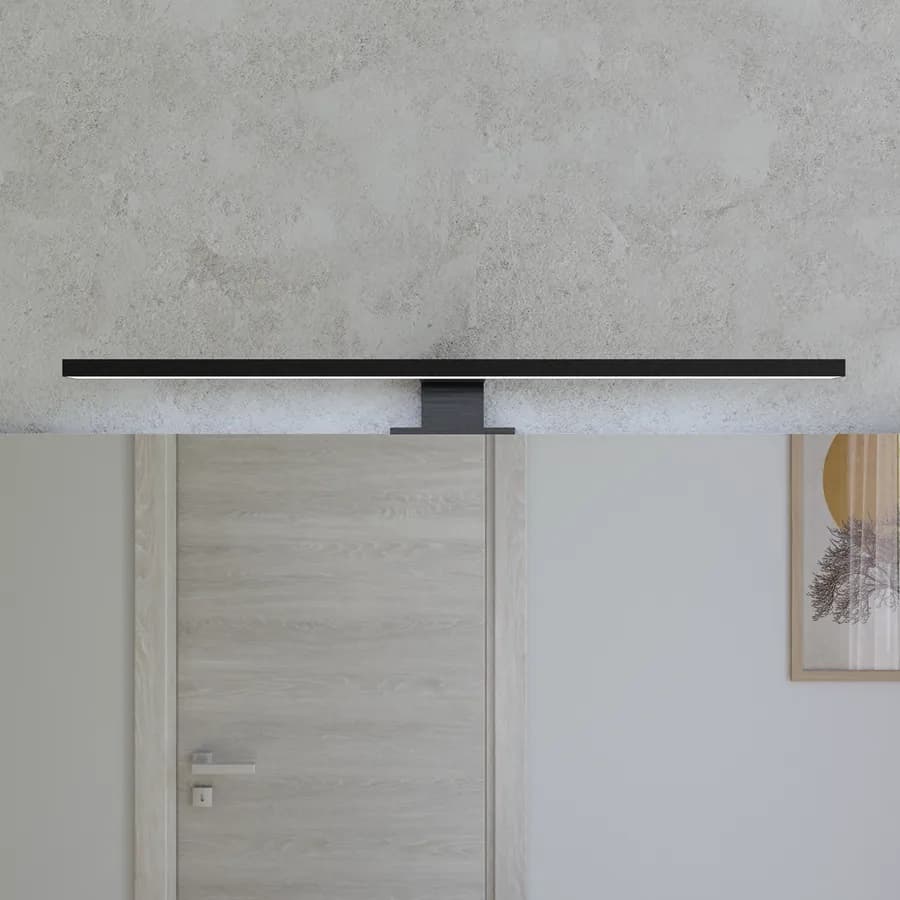 Applique LED 45 cm in alluminio nero spazzolato - Light