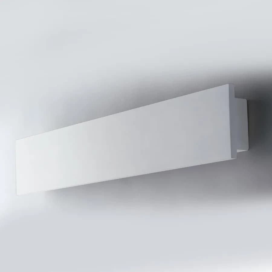 Applique LED 60x8 cm in gesso bianco verniciabile