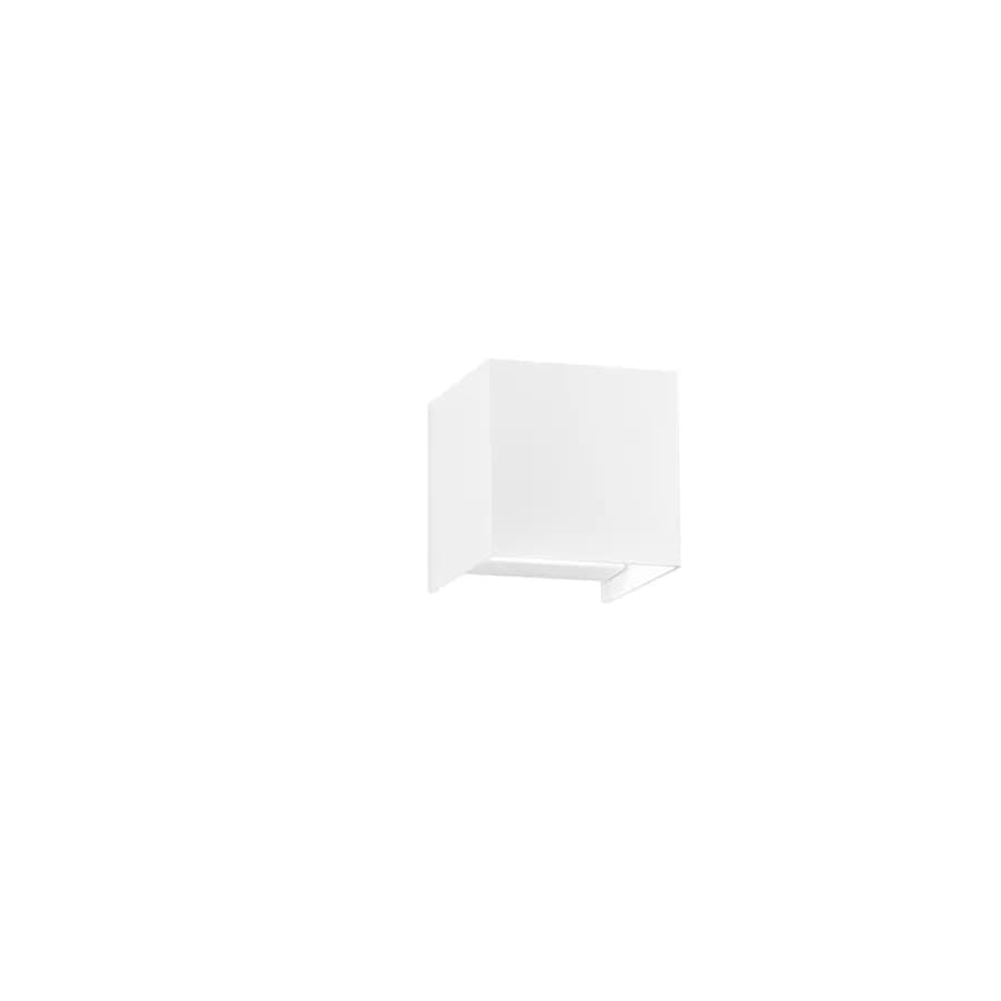 Applique LED biemissione da esterno 10x10 cm in alluminio bianco