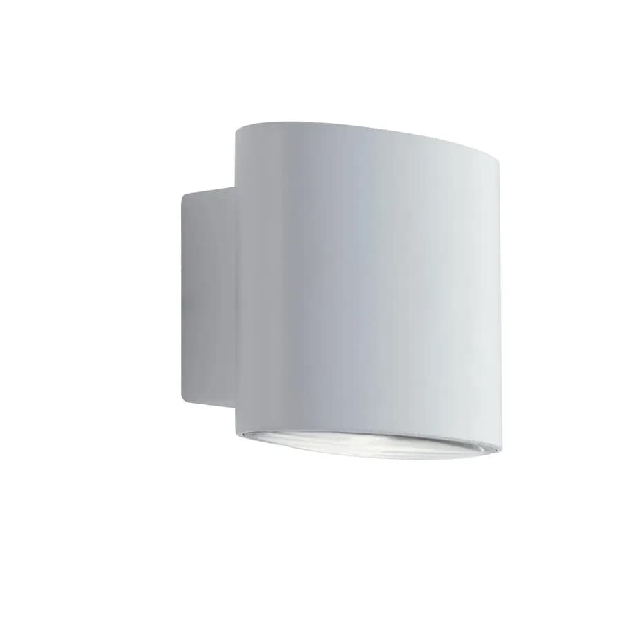Applique LED biemissione da esterno 12,9x8,5 cm in alluminio bianco