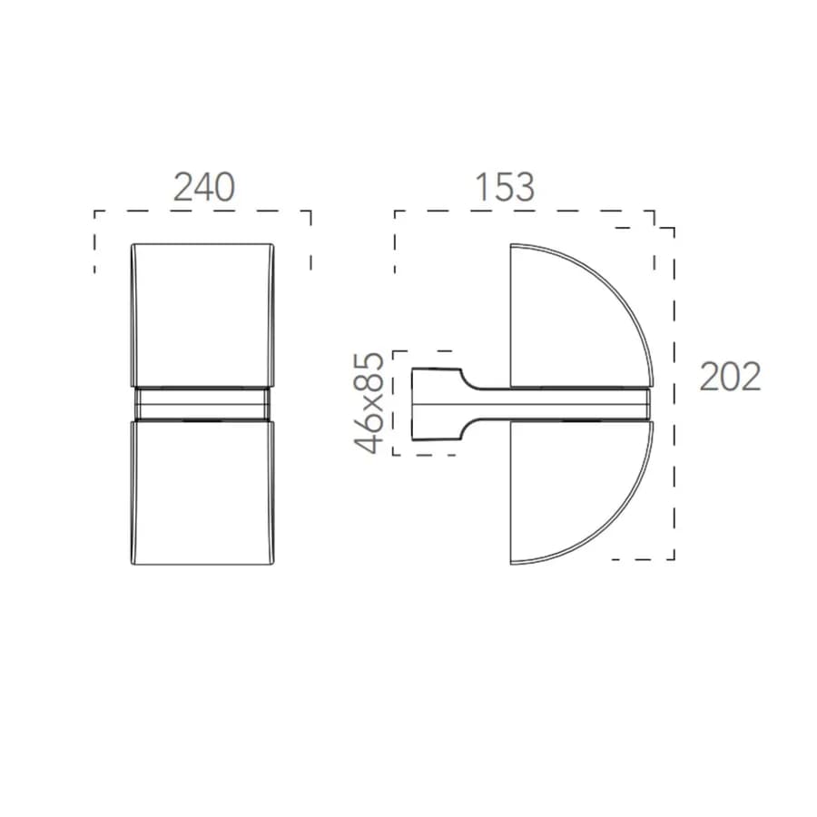 Applique LED da esterno regolabile 15,3x20,2 cm in alluminio goffrato antracite