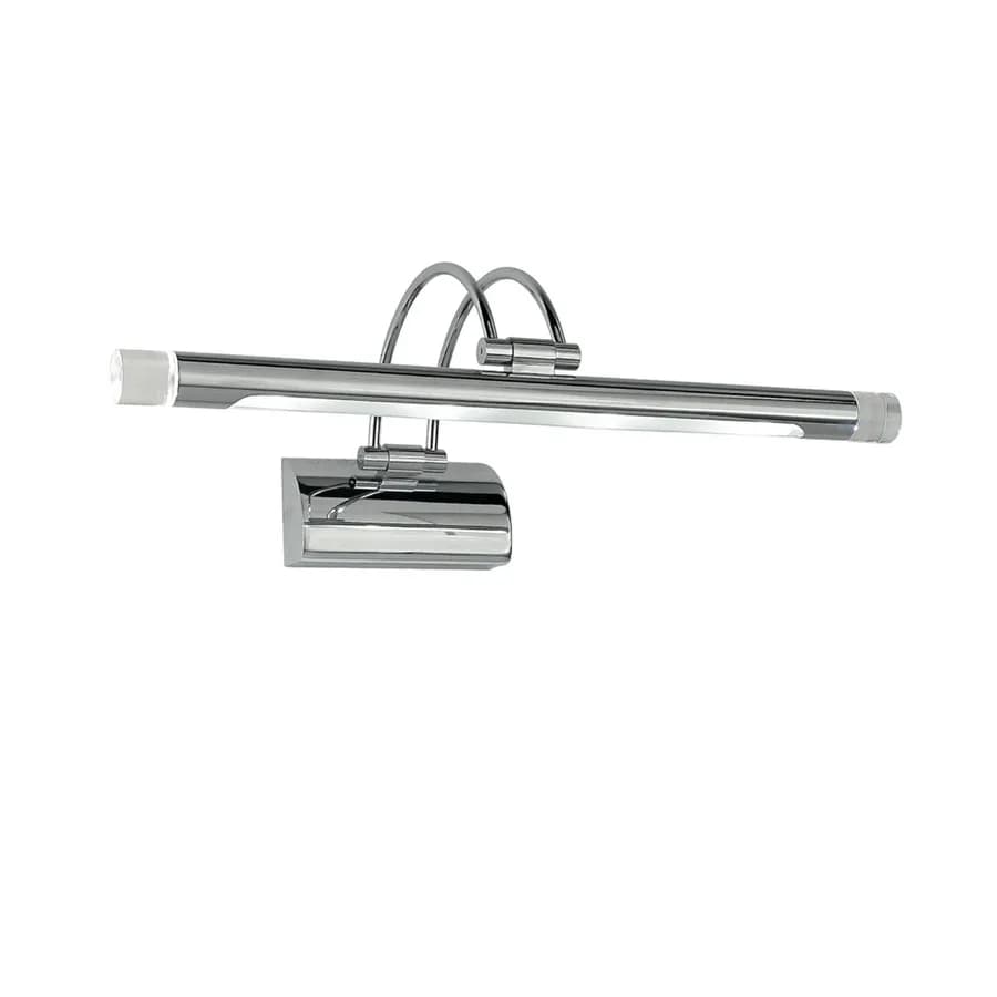 Applique LED da interno 40,3x12 cm metallo cromato