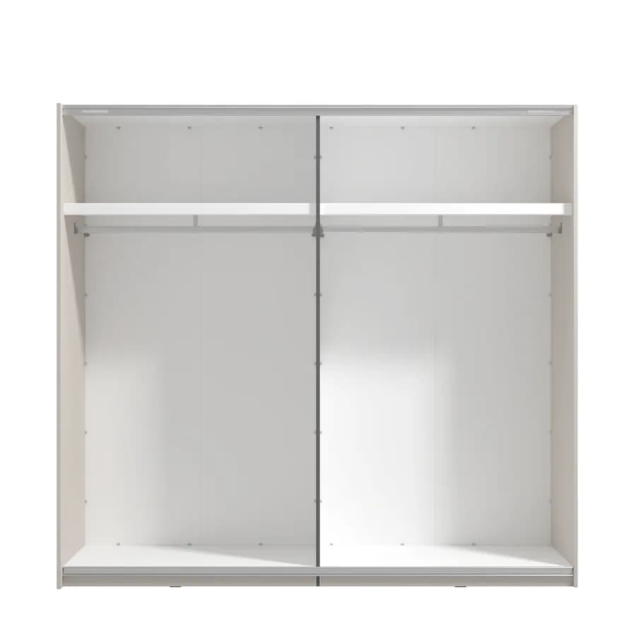 Armadio 220x205h cm cashmere e rovere savana con 2 ante e specchio - Farlene