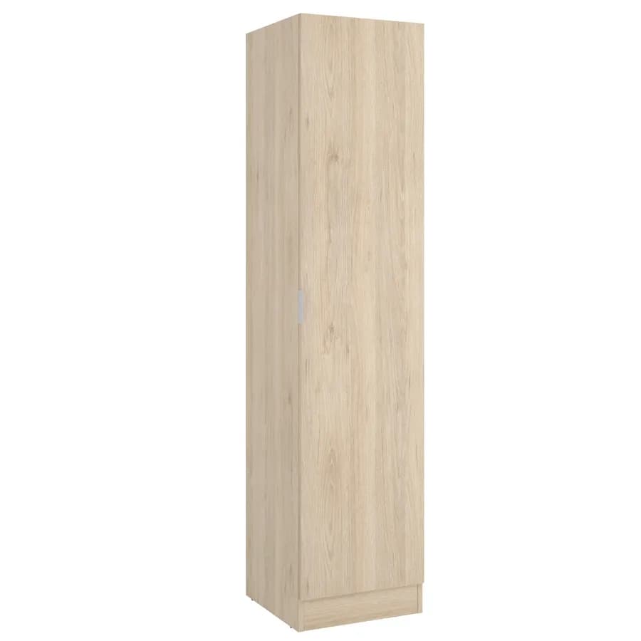 Armadio 41x184 h cm con barra appendiabiti e anta in legno rovere naturale - Axel