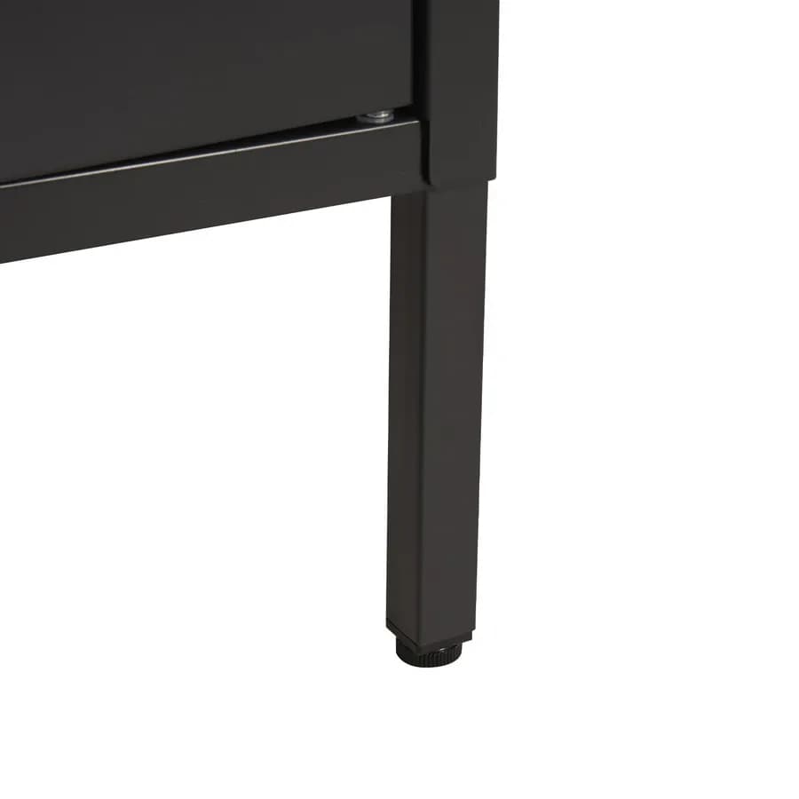 Armadietto 80x102h cm cm in acciaio nero con 2 ante battenti - Roger