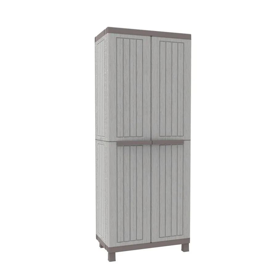 Armadio multifunzione da esterno o interno in resina effetto legno con portascope 170h