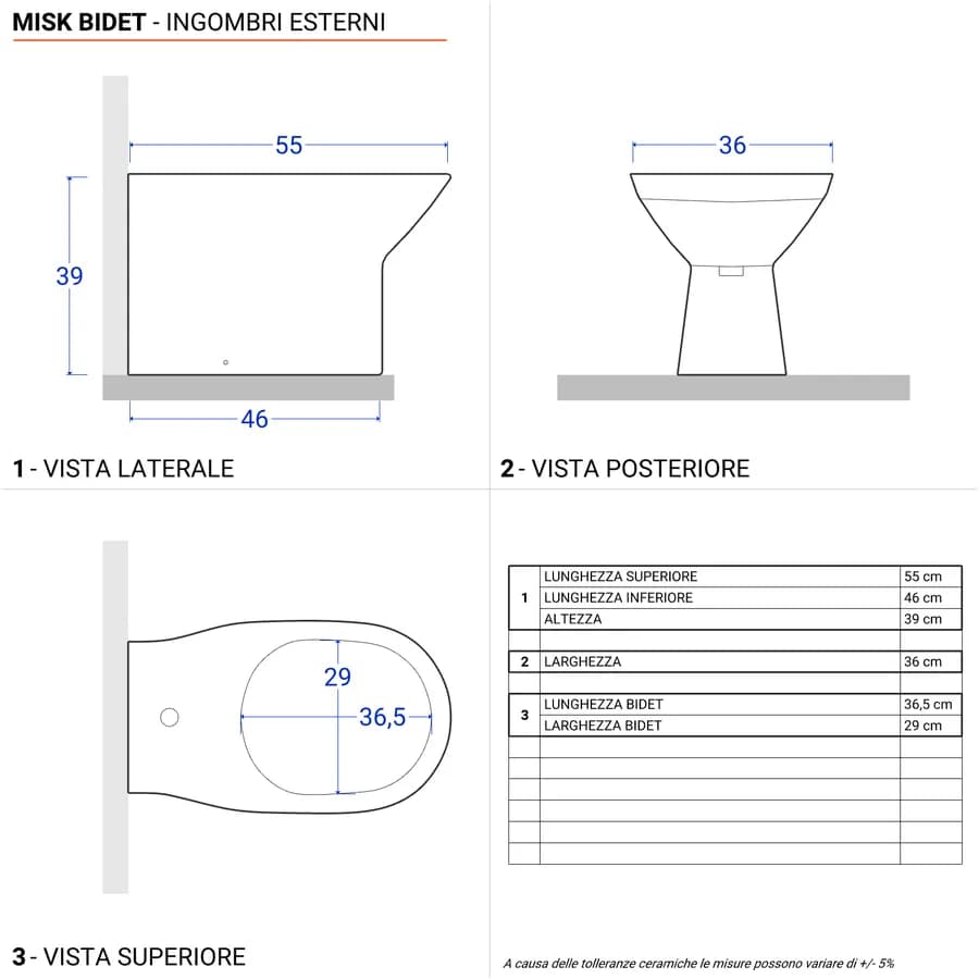 Bagno completo con mobile sospeso 60 cm rovere gold 2 ante con specchio sanitari e miscelatori - Davis
