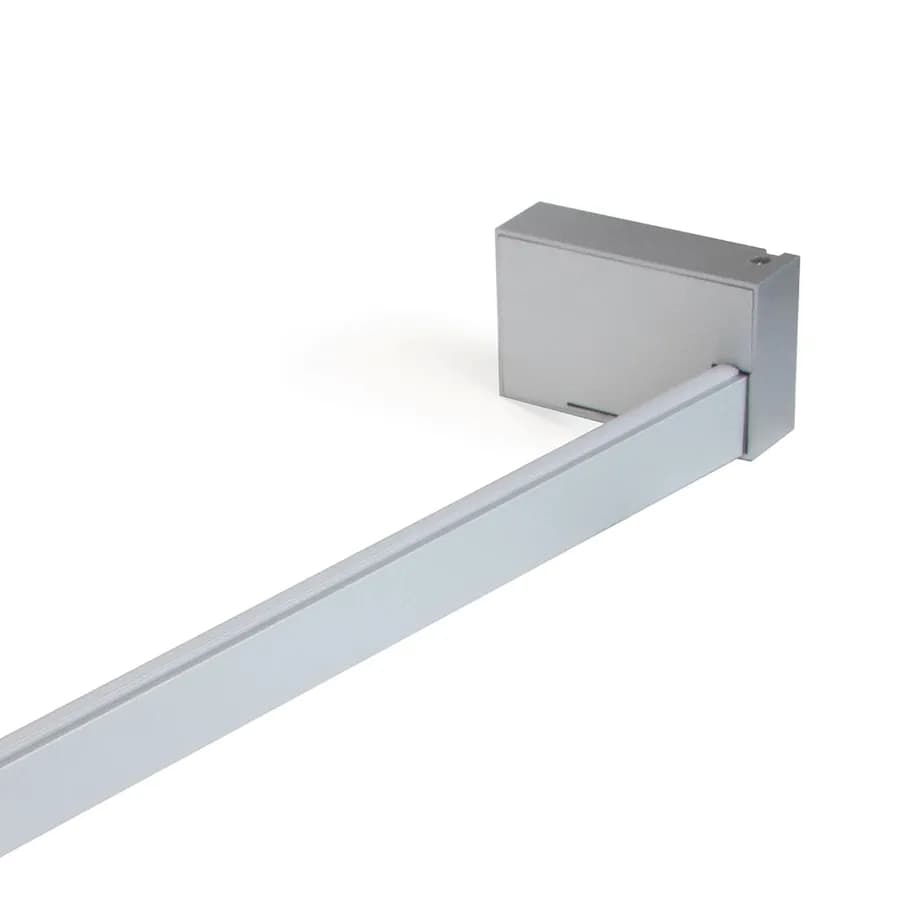 Barra appendiabiti per armadio con luce led 41-56 cm in alluminio grigio metallizzato - Clever