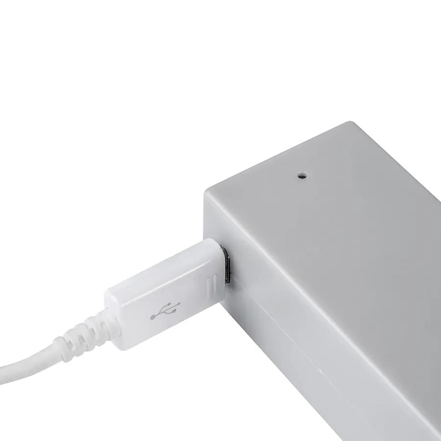Barra appendiabiti per armadio con luce led 41-56 cm in alluminio grigio metallizzato - Clever