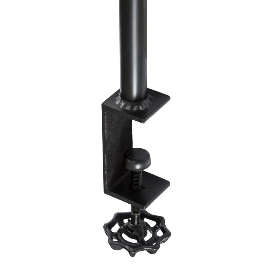 Asta decorativa allungabile per tavolo 100-200 cm o caminetto in metallo nero