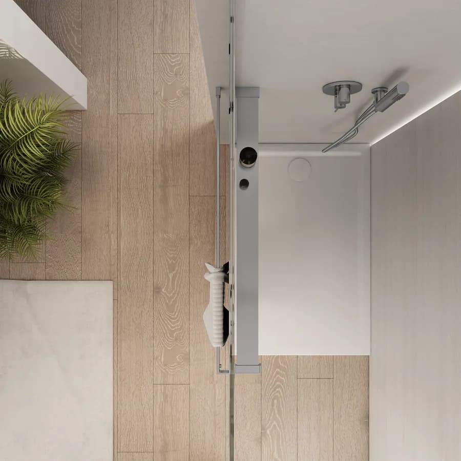 Barra universale per Walk-In porta sapone e asciugamani 100 cm cromo riducibile