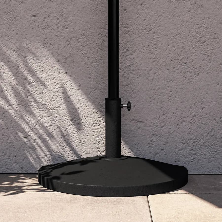 Base a mezzaluna da 15 kg per ombrellone Half in resina nero