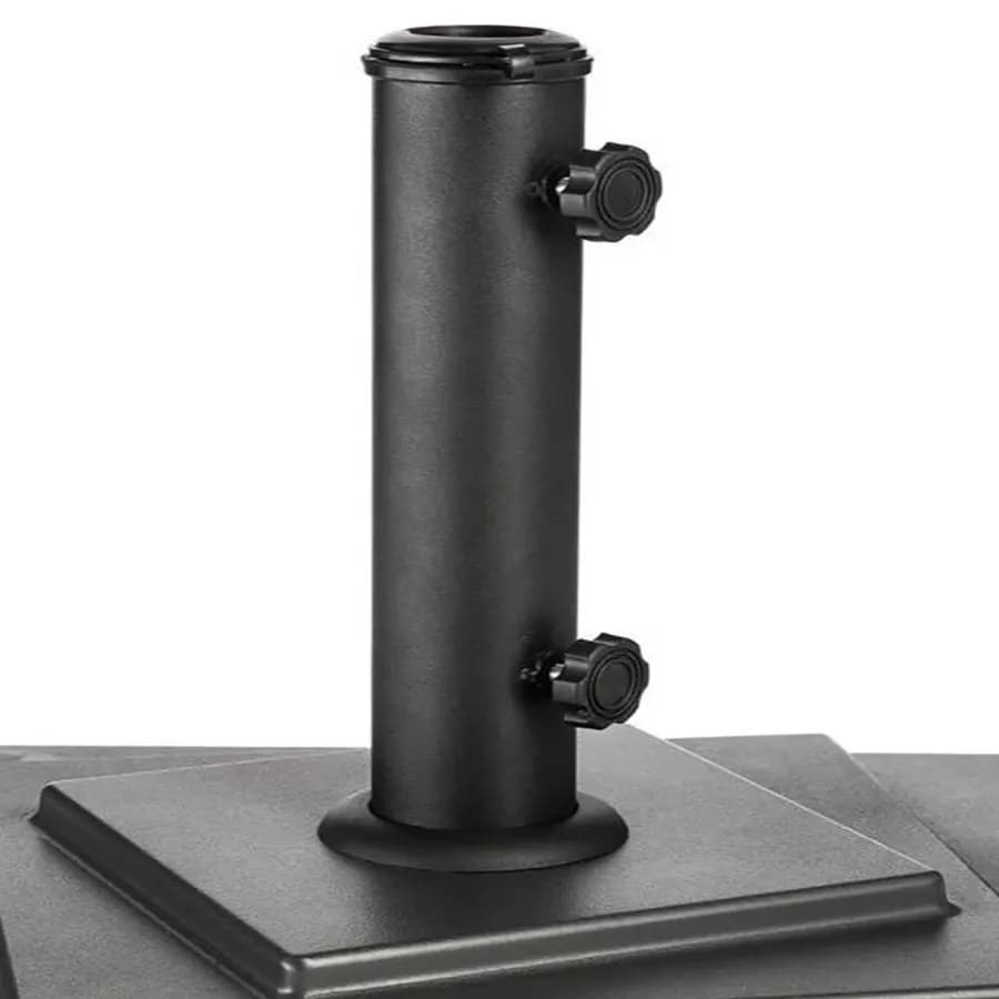 Base ombrellone con ruote 36,5x36,5 cm da 15 kg in cemento armato nero - Ghana