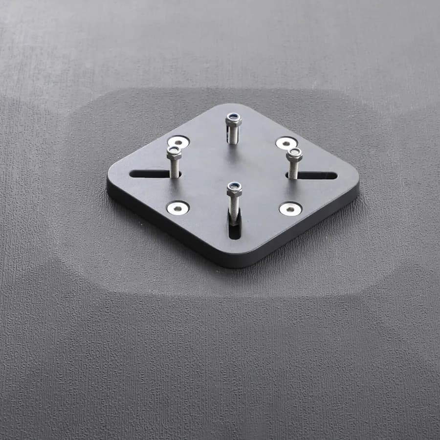 Base ombrellone con ruote 80x80 cm da 90 kg in cemento grigio - Chueca