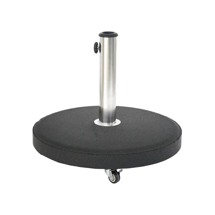 Base ombrellone con ruote rotonda 50 cm da 25 kg in cemento nero - Creteil