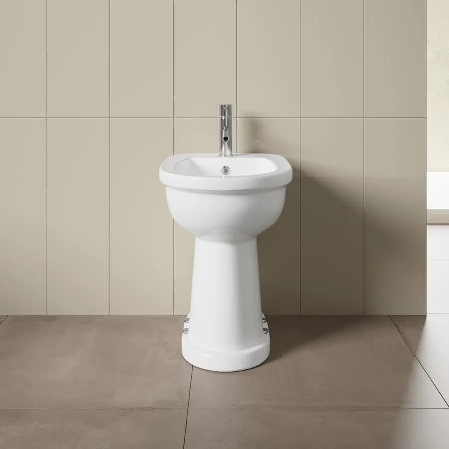 Bidet monoforo da 49h cm in ceramica bianco