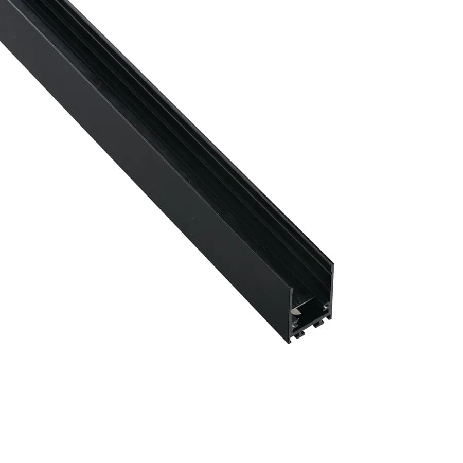 Binario 2 m per montaggio a plafoniera o a sospensione in alluminio nero - Power Light