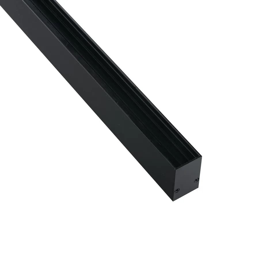 Binario 2 m per montaggio a plafoniera o a sospensione in alluminio nero - Power Light