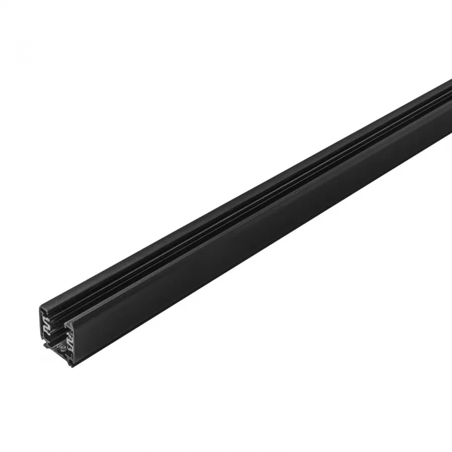Binario trifase elettrificato a plafoniera da 3 metri in alluminio nero con tappi inclusi - Radius