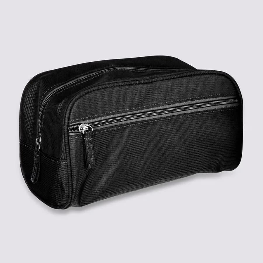 Borsa da toilette 25x14h cm in tessuto nero
