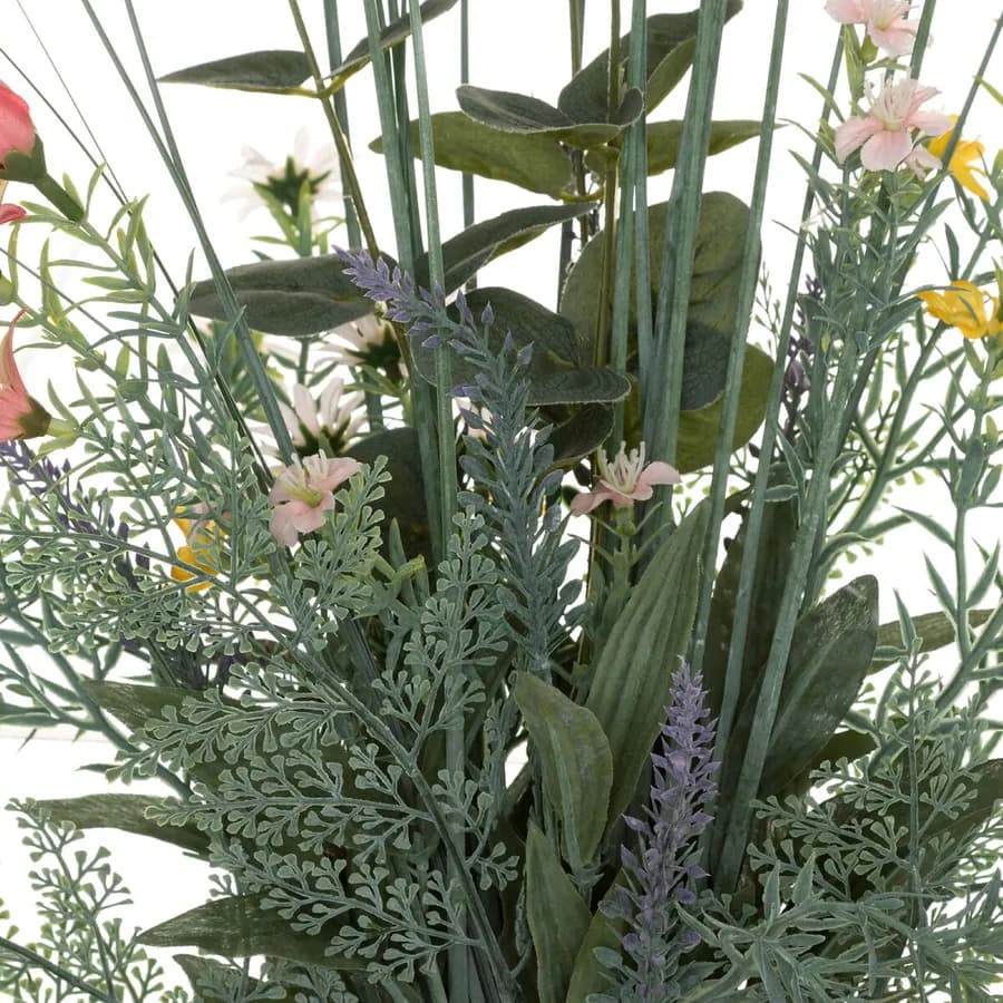 Bouquet di eucalipto artificiale 67h cm con fiori multicolore