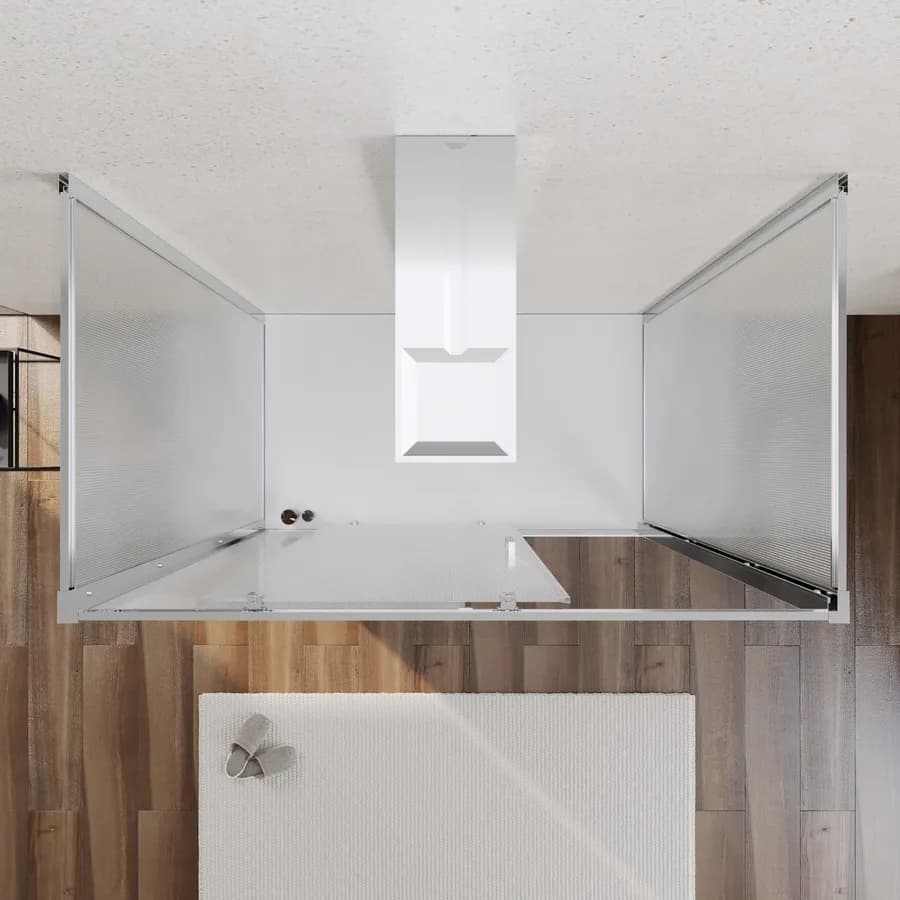 Box 3 lati 70x140x70 cm scorrevole vetro temperato 6mm stampato 185h - Young