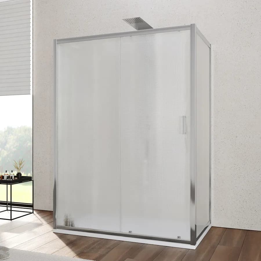 Box 3 lati 70x150x70 cm scorrevole vetro temperato 6mm stampato 185h - Young