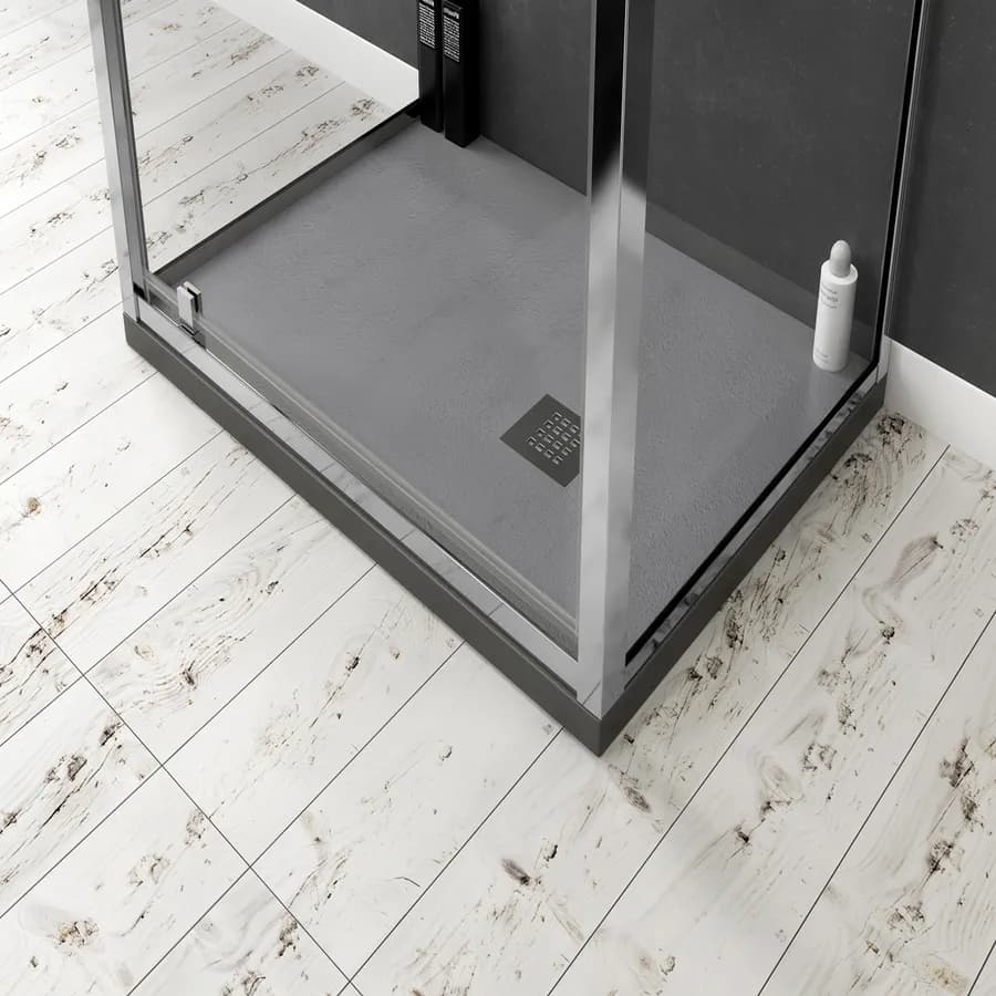 Box 3 lati 80x80x80 cm battente vetro trasparente anticalcare profilo cromo 195h - Moritz