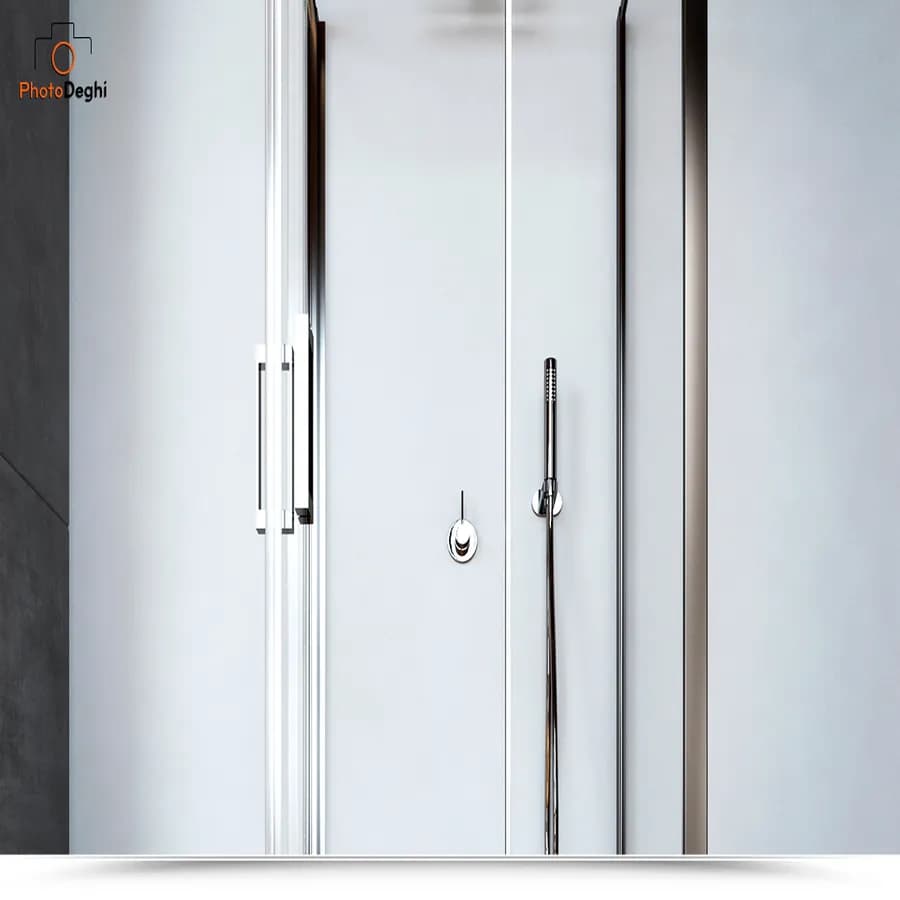 Box 3 lati 90x90x90 cm doppio scorrevole vetro trasparente anticalcare profilo cromo 195h - Moritz