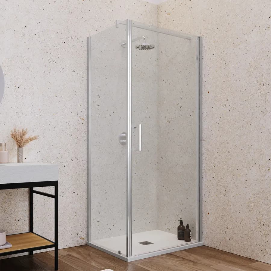 Box doccia 70X100 cm battente con vetro anticalcare trasparente e profilo cromo 200h - Artego