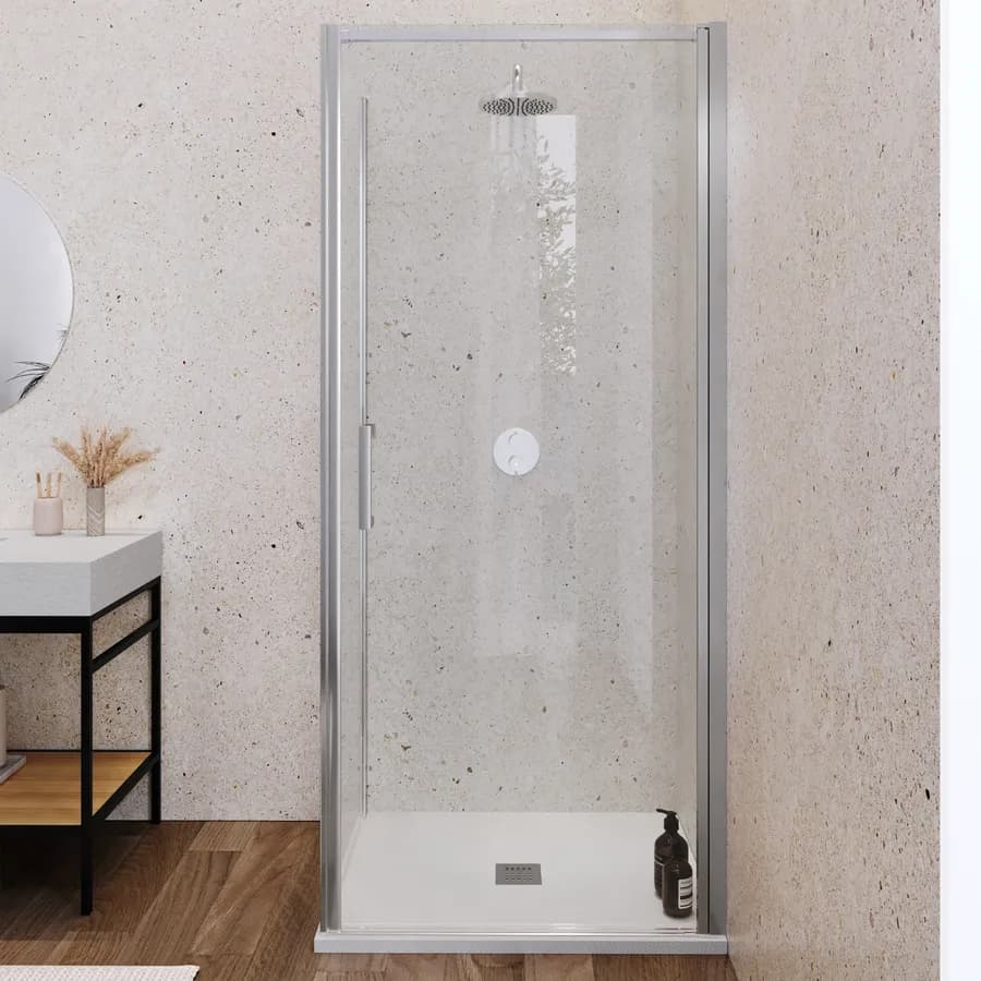 Box doccia 70X100 cm battente con vetro anticalcare trasparente e profilo cromo 200h - Artego
