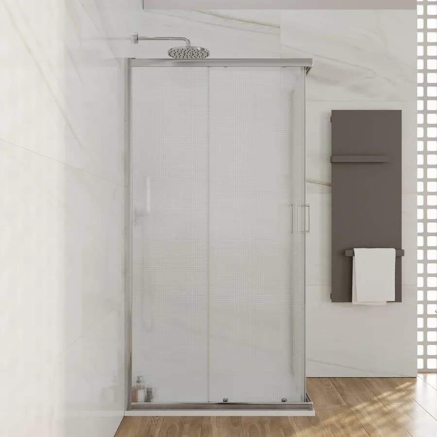 Box doccia 70x100 cm doppio scorrevole vetro temperato 6mm stampato 185h - Young